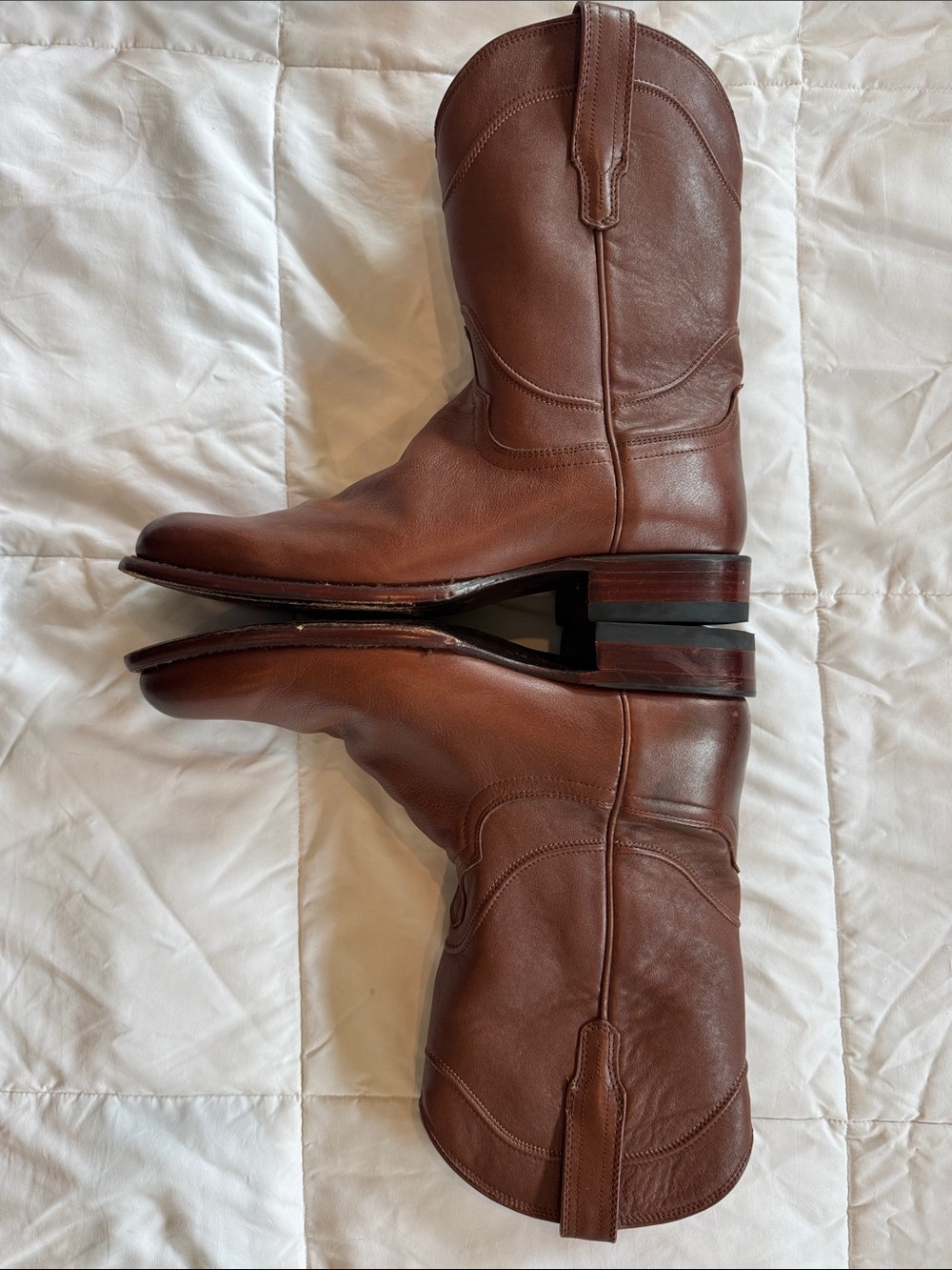 Tecovas Men’s The Earl Cowhide Roper Boot in Color Hickory, 10.5 D (avg width) - Picture 6 of 10